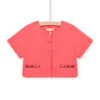 Pink Satin Cardigan Child Girl -KIDS Negozio 22S90121CAR F506 1