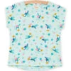Child Girl's Ice Blue Parrot And Floral T-shirt -KIDS Negozio 22S901C3TMC 219 1