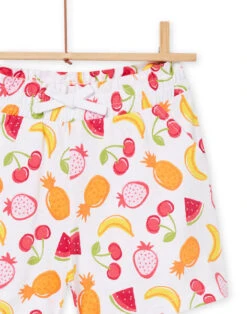 Child Girl Pink Shorts With Fruit Print -KIDS Negozio 22S901C4SHO 307 3