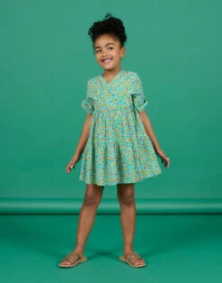 Child Girl Almond Green Dress