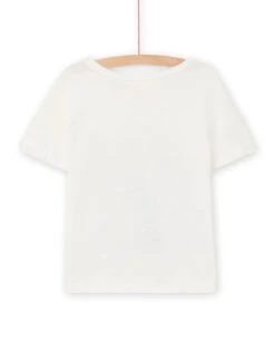 Short Sleeve T-shirt Ecru Child Girl -KIDS Negozio 22S901P2TMC 001 4