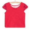 Child Girl Plum Short Sleeve T-shirt -KIDS Negozio 22S901R3TMC 709 2