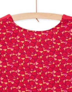 Child Girl Plum Short Sleeve T-shirt -KIDS Negozio 22S901R3TMC 709 3