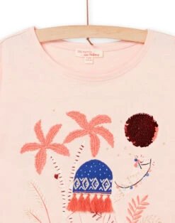 Child Girl Short Sleeve Reversible Sequin T-shirt -KIDS Negozio 22S901S1TMC 307 5