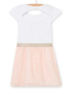 Reversible Pink And Ecru Dress With Sequins For Child Girl -KIDS Negozio 22S901S2ROB 001 3