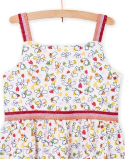 White Butterflies And Hearts Dress Child Girl -KIDS Negozio 22S901T1ROB 000 3