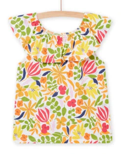 Child Girl Multicolored Short Sleeve T-shirt -KIDS Negozio 22S901T4TMC 000 2