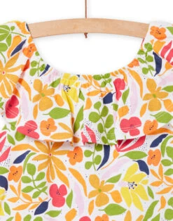 Child Girl Multicolored Short Sleeve T-shirt -KIDS Negozio 22S901T4TMC 000 3