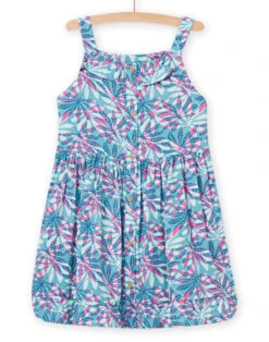 Blue And Pink Dress Child Girl