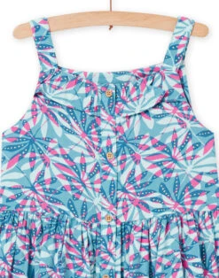 Blue And Pink Dress Child Girl -KIDS Negozio 22S901U1ROB 204 3