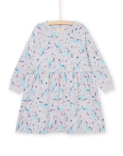 Unicorn And Fantasy Print Fleece Dress