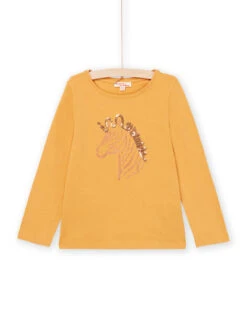 Yellow Long Sleeve T-shirt With Zebra Animation