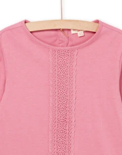 Pink Long Sleeve T-shirt -KIDS Negozio 22W901B3TML D318 4