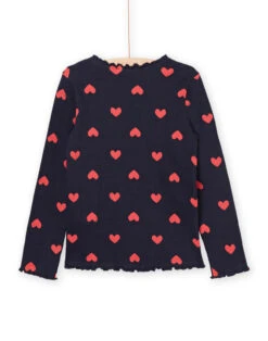 Navy Blue Long Sleeve T-shirt In RIB -KIDS Negozio 22W901B7TML 070 3