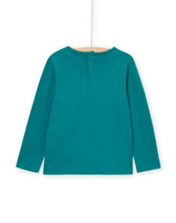 Turquoise Long Sleeve T-shirt -KIDS Negozio 22W901B8TML C217 5