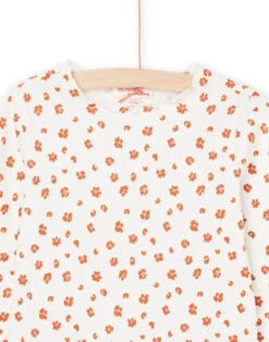 Ecru Long Sleeve T-shirt In RIB -KIDS Negozio 22W901B9TML 001 2