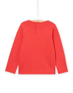Red Long Sleeve T-shirt -KIDS Negozio 22W901BBTML F503 5