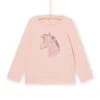 Pink Long Sleeve T-shirt With Zebra Animation -KIDS Negozio 22W901D1TML D314 1