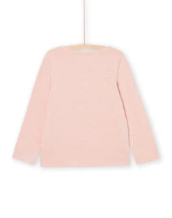 Pink Long Sleeve T-shirt With Zebra Animation -KIDS Negozio 22W901D1TML D314 3