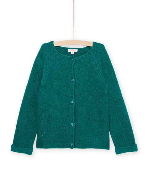Dark Turquoise Cardigan -KIDS Negozio 22W901D3CAR C217 1