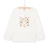 White Long Sleeve Tiger T-shirt -KIDS Negozio 22W901D4TML 070 1