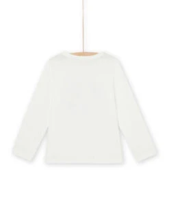 Long Sleeve T-shirt With Cat Animation -KIDS Negozio 22W901P2TML 001 4