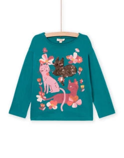 Long Sleeve Animation T-shirt Cats