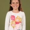 Long Sleeve T-shirt With Little Girl Pattern