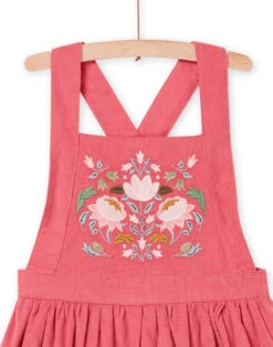 Embroidered Ruffled Velvet Dress -KIDS Negozio 22W901Q2ROB D305 4