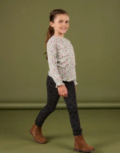 Long Sleeve Flower Print T-shirt