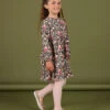 Printed Long Sleeve Velvet Dress -KIDS Negozio 22W901Q3ROB C205 1