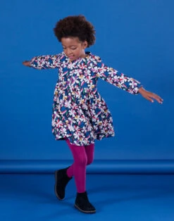 Floral Print Velvet Dress