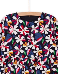 Floral Print Velvet Dress -KIDS Negozio 22W901R1ROB C243 4