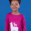 Llama And Dog Print Long Sleeve T-shirt -KIDS Negozio 22W901R2TML D312 1