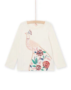 Peacock Print Long Sleeve T-shirt
