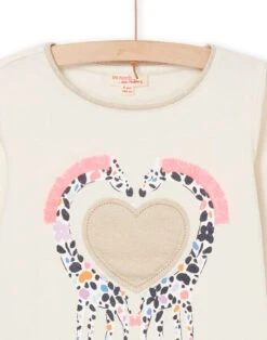 Heart And Giraffe Animation T-shirt -KIDS Negozio 22W901T1TML 003 3