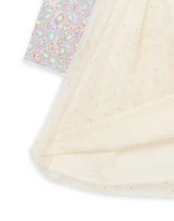 Long Sleeve Tulle Dress -KIDS Negozio 22W901T2ROB 320 3