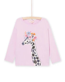Giraffe Animation Long Sleeve T-shirt -KIDS Negozio 22W901T3TML 320 2