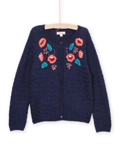 Cardigan With Flower Embroidery