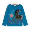 Blue T-shirt With Reversible Sequins -KIDS Negozio 22W901U1TML 215 1