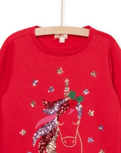 Christmas Unicorn Long Sleeve Sweater -KIDS Negozio 22W901V1SWE F529 4