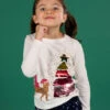 White Christmas T-shirt -KIDS Negozio 22W901V1TML 001 1