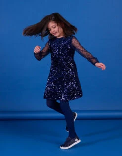 Sequin Dress With Star Print