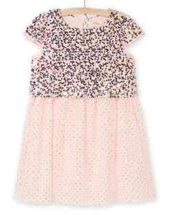 Pink Dress With Sequins And Tulle