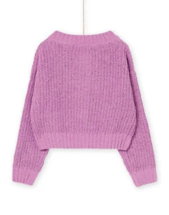 Lavender Long Sleeve Cardigan -KIDS Negozio 23S90172CAR 326 13