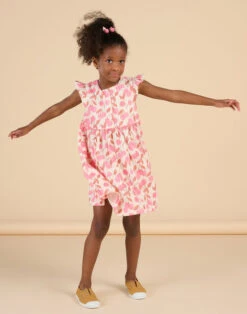 Cherry Print Twill Dress