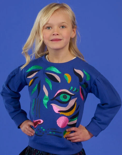 Blue Long Sleeve Sweatshirt -KIDS Negozio 23S901N1SWE C231 1