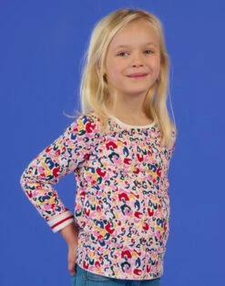 Reversible T-shirt With Panther Print And Stripes -KIDS Negozio 23S901N1TML 001 2