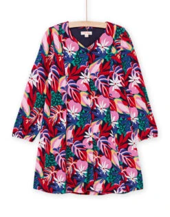 Tropical Print Dress -KIDS Negozio 23S901N2ROB 070 11