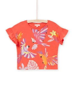 T-shirt With Parrot Patterns